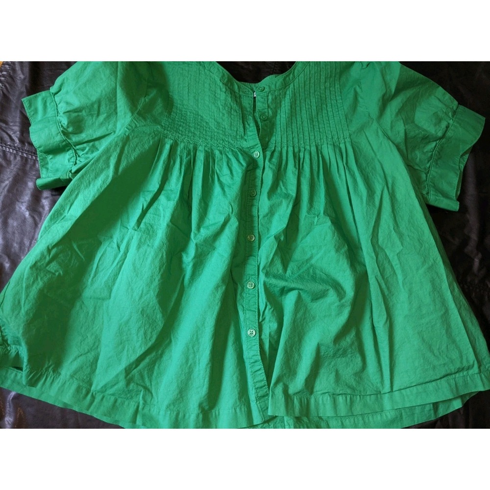 Lands' End Green Blouse